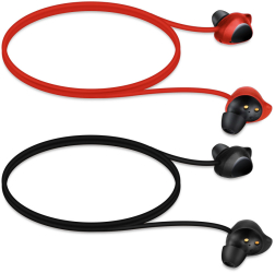 Set 2 Curele pentru casti Samsung Galaxy Buds/Galaxy Buds Plus Kwmobile Negru/Rosu Silicon 53474.04 