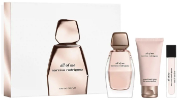Set Apa de Parfum cu vaporizator 100 ml + Lotiune de corp 50 ml + Apa de Parfum cu vaporizator 10 ml Narciso Rodriguez All Of Me Estuche 