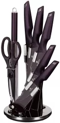 Set cutite cu suport 8 piese Purple Eclipse Collection Berlinger Haus BH 2587 
