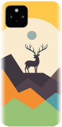 Husa din silicon compatibila cu Google Pixel 5 - model Abstract Deer 