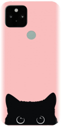 Husa din silicon compatibila cu Google Pixel 5 - model Black Cat 
