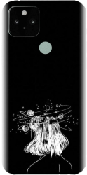Husa din silicon compatibila cu Google Pixel 5 - model Line Art Dreamer 