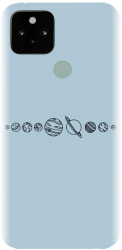 Husa din silicon compatibila cu Google Pixel 5 - model Planets 