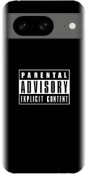 Husa din silicon compatibila cu Google Pixel 8 - model Parental Advisory 