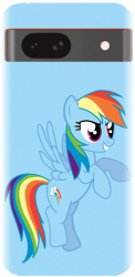 Husa din silicon compatibila cu Google Pixel 8a - model Rainbow dash 
