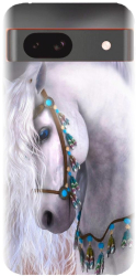 Husa din silicon compatibila cu Google Pixel 8a - model White Horse 