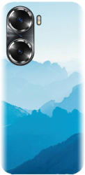 Husa din silicon compatibila cu Huawei Honor 60 Pro - model Blue Mountain Crests 