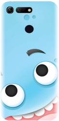 Husa din silicon compatibila cu Huawei Honor View 20 - model Cute Blue 
