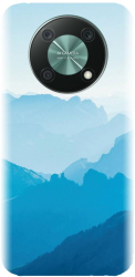 Husa din silicon compatibila cu Huawei Nova Y90 - model Blue Mountain Crests 