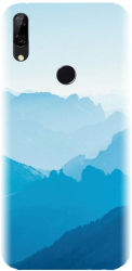 Husa din silicon compatibila cu Huawei P Smart Z - model Blue Mountain Crests 