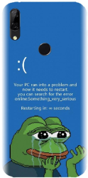 Husa din silicon compatibila cu Huawei P Smart Z - model Blue Screen 