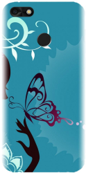 Husa din silicon compatibila cu Huawei P9 Lite Mini - model Blue Butterfly 
