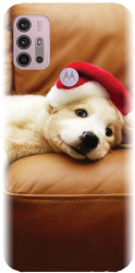 Husa din silicon compatibila cu Motorola Moto G30 - model Christmas Puppy 