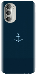 Husa din silicon compatibila cu Motorola Moto G52 / G82 - model Blue Navy Anchor Illustration 