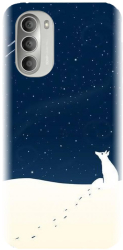 Husa din silicon compatibila cu Motorola Moto G52 / G82 - model Winter Night 