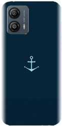 Husa din silicon compatibila cu Motorola Moto G54 - model Blue Navy Anchor Illustration 