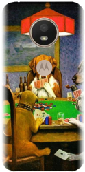 Husa din silicon compatibila cu Motorola Moto G6 - model Dogs Playing Poker 