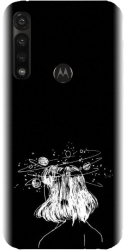 Husa din silicon compatibila cu Motorola Moto G8 Power - model Line Art Dreamer 