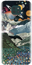 Husa din silicon compatibila cu Motorola Moto G9 - model Collage 