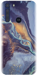 Husa din silicon compatibila cu Motorola One Fusion - model Abstract 101 