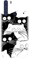 Husa din silicon compatibila cu Motorola One Fusion Plus - model Oo Cats 