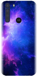 Husa din silicon compatibila cu Motorola One Fusion Plus - model Purple Space Nebula 