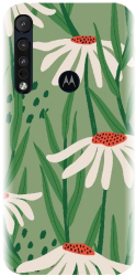 Husa din silicon compatibila cu Motorola One Macro - model Ilustrata florala 