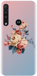 Husa din silicon compatibila cu Motorola One Macro - model Roses 
