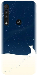 Husa din silicon compatibila cu Motorola One Macro - model Winter Night 