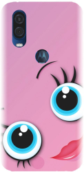 Husa din silicon compatibila cu Motorola One Vision / P40 - model Girly Pink 