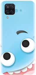 Husa din silicon compatibila cu Samsung Galaxy A12 / A12 Nacho - model Cute Blue 