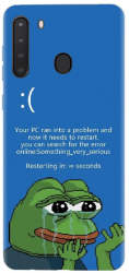 Husa din silicon compatibila cu Samsung Galaxy A21 - model Blue Screen 