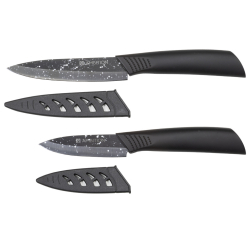 Set cutite AMBITION Skiv 2 piese negru lama ceramica 