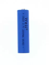 Acumulator industrial Li-ion terminal cu varf 18650 3.7V 2600mAh Well 