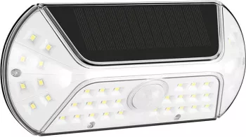 Aplica solara LED SMD pentru perete Flippy cu senzor de miscare dreptunghiulara IP44 luminozitate mare 40 LED-uri 3.7V 1200mah autonomie 8 