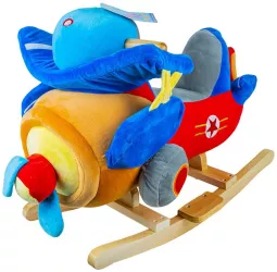 Balansoar pentru bebelusi Avion lemn + plus 60x34x45 cm