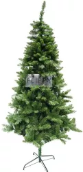 Brad artificial de Craciun clasic pentru interior/exterior inaltime 210 cm diametru 125 cm 957 ramuri Flippy verde suport metalic inclus 