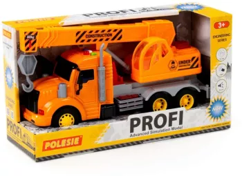 Camion constructii + macara cu lumina si sunet 33.5x11.5x18.5 cm Polesie 