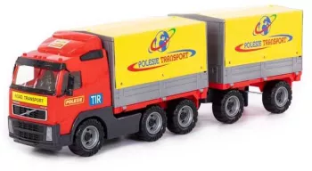 Camion cu remorca + prelata - Volvo PowerTruck 77x19x25 cm Wad 
