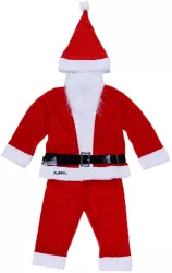 Costum Mos Craciun Flippy® Baiat 1-3 ani 5 piese Catifea 