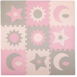 Covoras de joaca puzzle 93x93 cm momi nebe - pink 