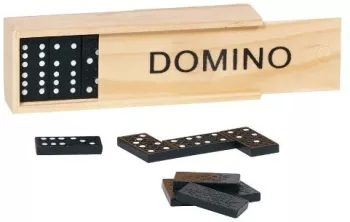 Domino mini in cutie de lemn 