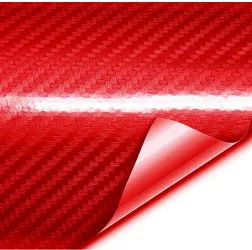 Folie colantare auto Carbon 5D Lacuit Rosu 3 0m x 1 52m 