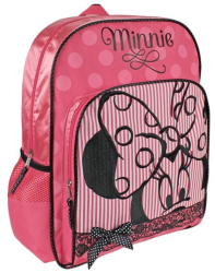 Ghiozdan pentru scoala Minnie Mouse dantela 