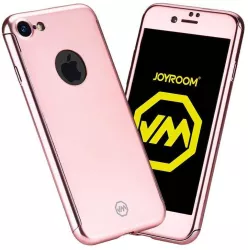 Husa Apple iPhone 6+/6S+ Joyroom Fata + Spate Roz Auriu + Folie de protectie 