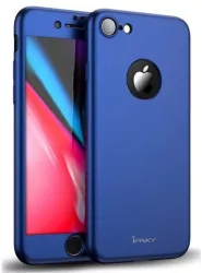 Husa Apple iPhone 7 Plus IPAKY Full Cover 360 Albastru + Folie Cadou 