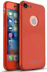 Husa Apple iPhone 7 Plus IPAKY Full Cover 360 Rosu + Folie Cadou 