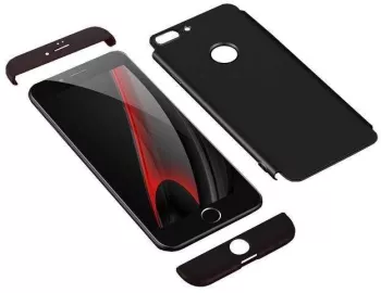 Husa Apple iPhone 7 Plus/iPhone 8 Plus Ultra-subtire 3 in 1 Negru 