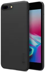 Husa Apple iPhone 8 Plus Nillkin Frosted Shield Negru + Folie de protectie 
