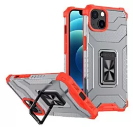 Husa de protectie Flippy compatibila cu Apple iPhone 13 Acrylic Armor cu suport Rosu 